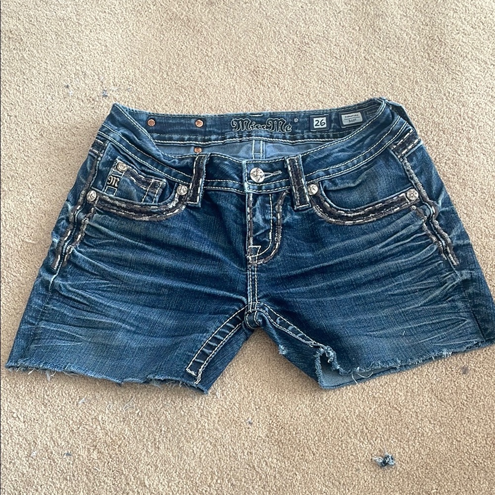 Miss Me Women's Blue Denim Shorts